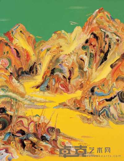 王朝刚 2004年作 山水璀璨NO.2 148×115cm